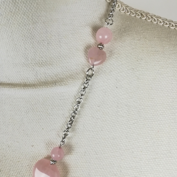 Healing Rose Quartz heart chakra necklace - Picture 3 of 6